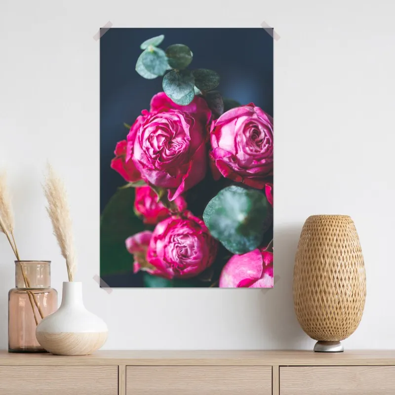 Plakat różany bukiet makro – Wallissimo® Plakat różany bukiet makro – Wallissimo®