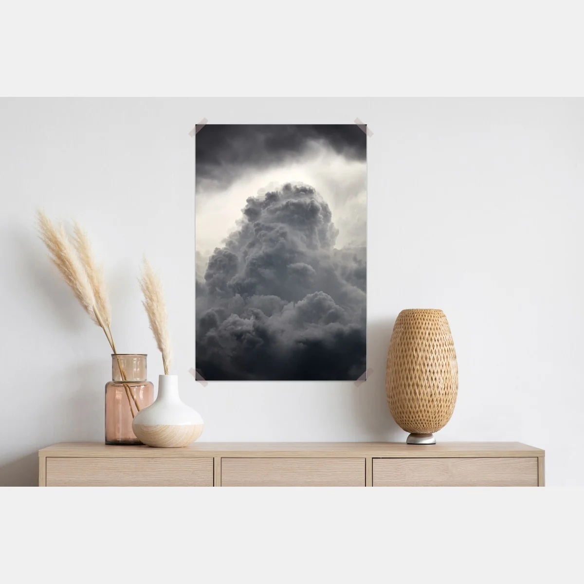 Plakat dramatyczny szary krajobraz chmur – Wallissimo® Plakat dramatyczny szary krajobraz chmur – Wallissimo®