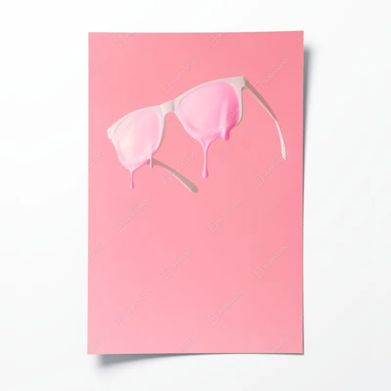 Plakat topniejące różowe okulary