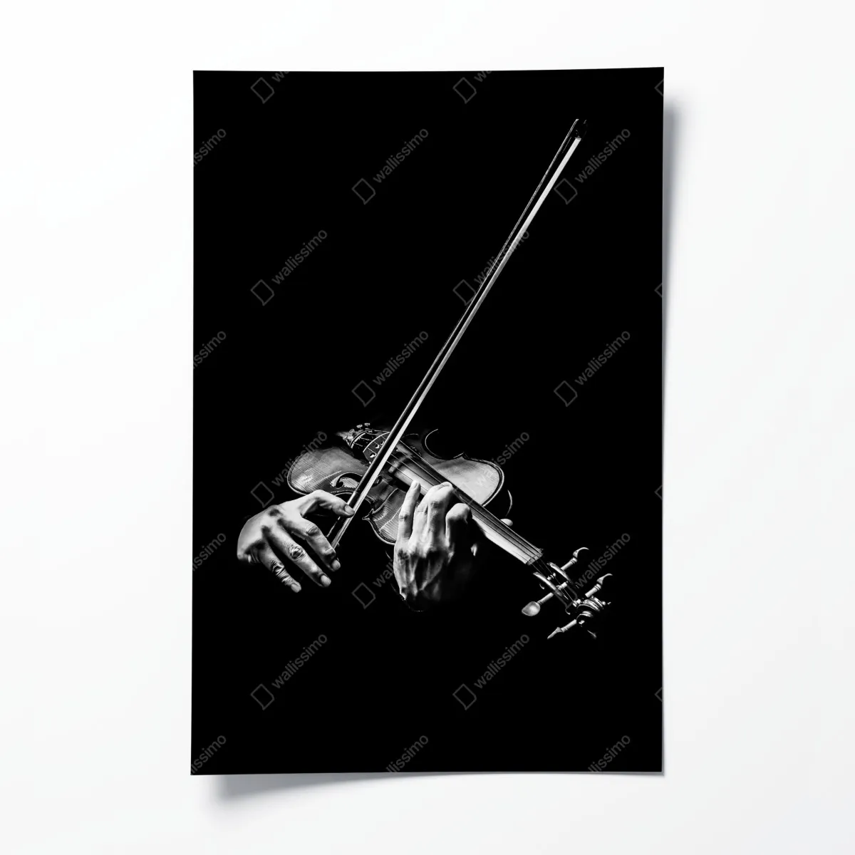 Plakat monochromatyczne dłonie skrzypka – Wallissimo® Plakat monochromatyczne dłonie skrzypka – Wallissimo®
