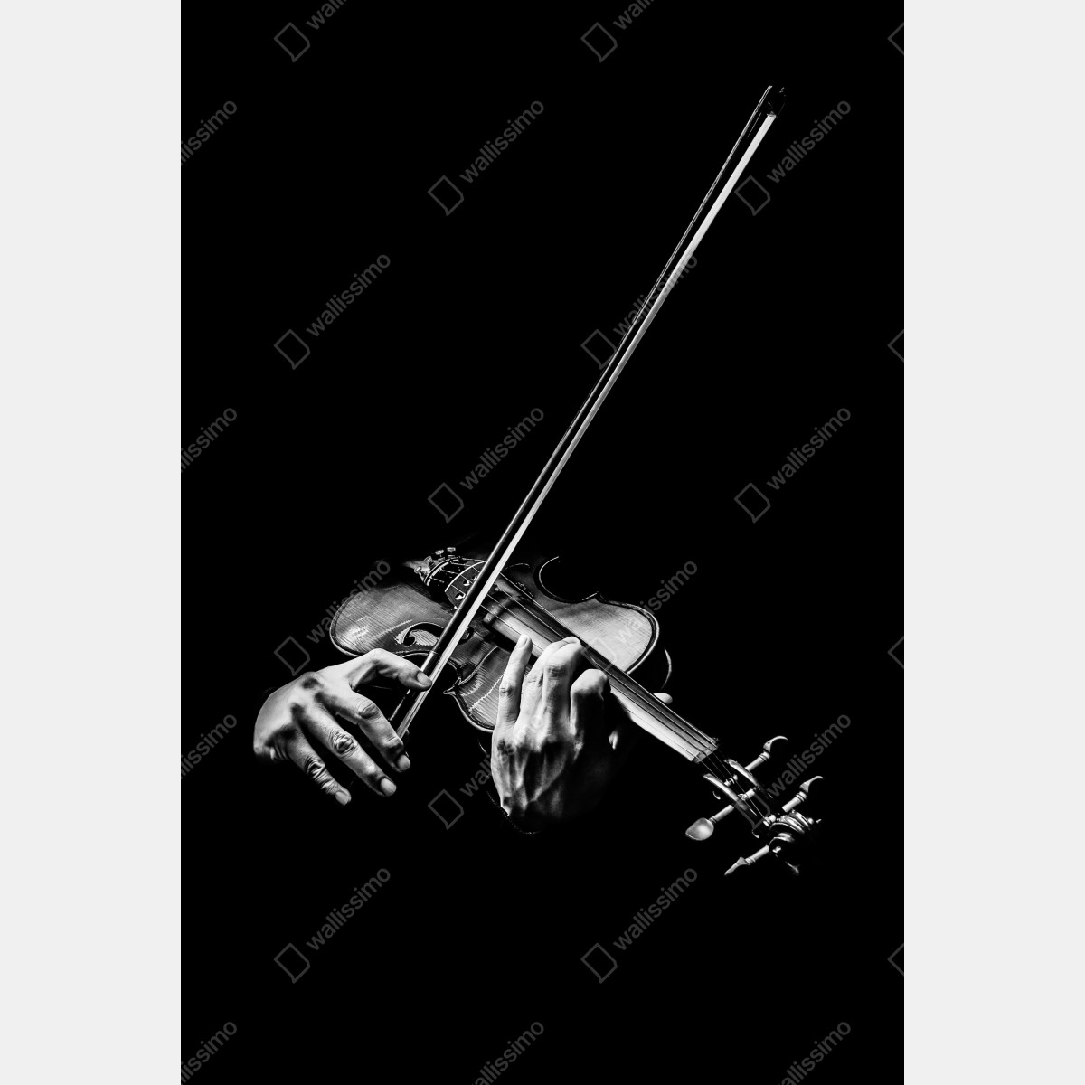 Plakat monochromatyczne dłonie skrzypka – Wallissimo® Plakat monochromatyczne dłonie skrzypka – Wallissimo®