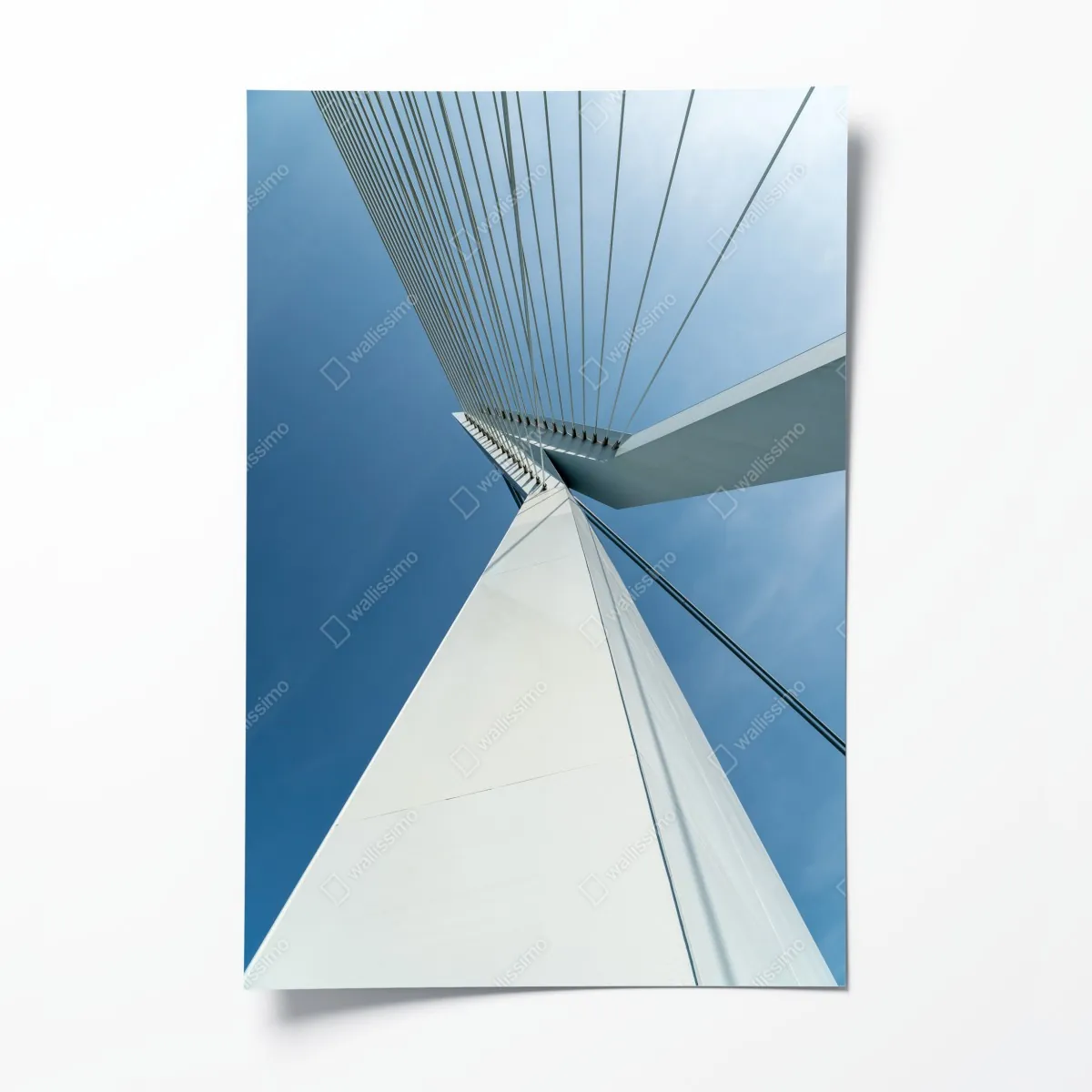 Plakat wznoszące się linie: nowoczesny pylon mostu – Wallissimo® Plakat wznoszące się linie: nowoczesny pylon mostu – Wallissimo®