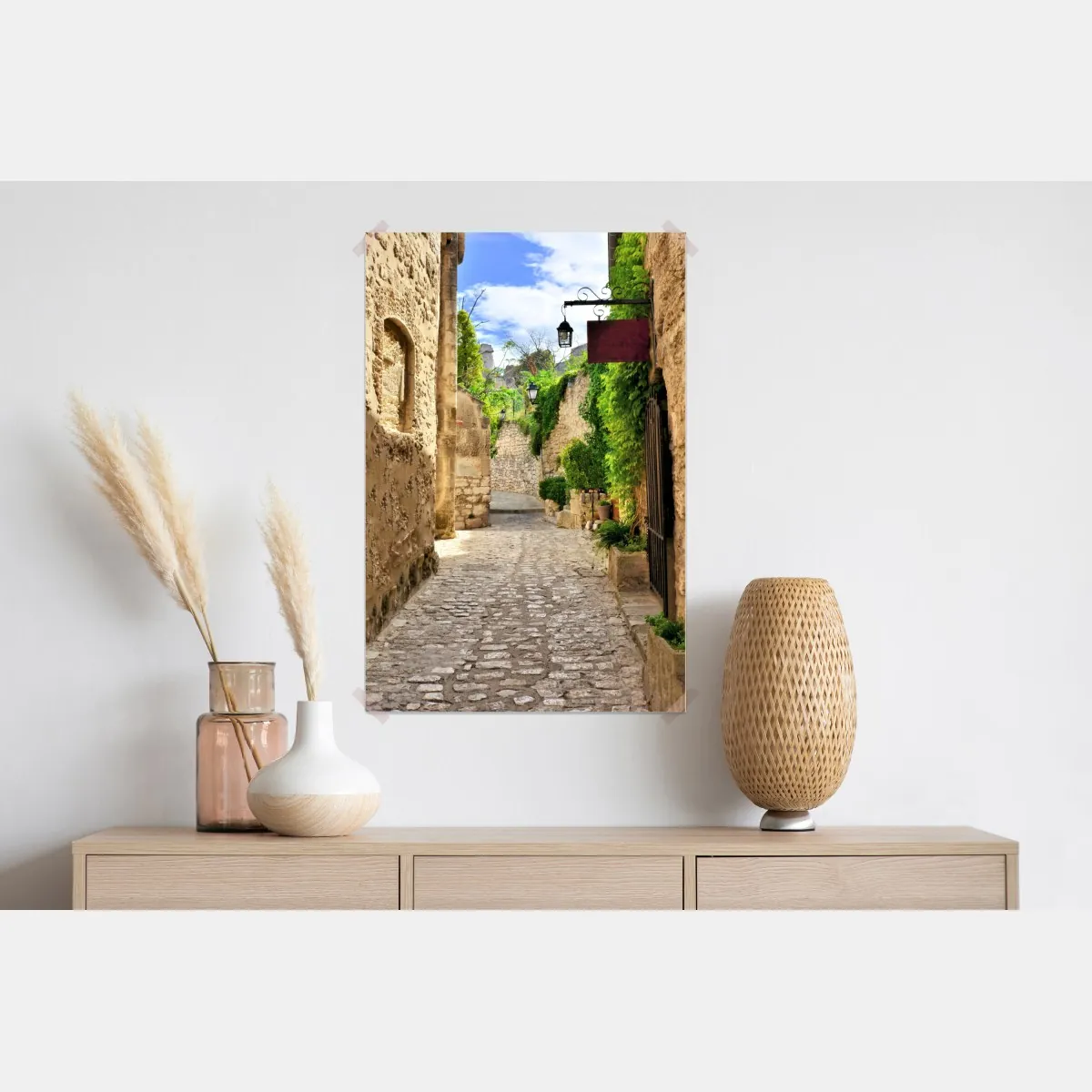 Plakat urocza brukowana uliczka w Les Baux de Provence – Wallissimo® Plakat urocza brukowana uliczka w Les Baux de Provence – Wallissimo®