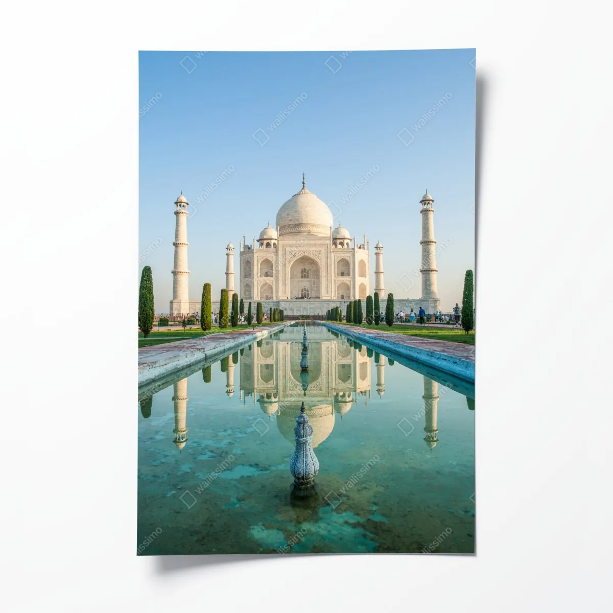 Plakat Tadź Mahal odbicie w porannym świetle – Wallissimo® Plakat Tadź Mahal odbicie w porannym świetle – Wallissimo®