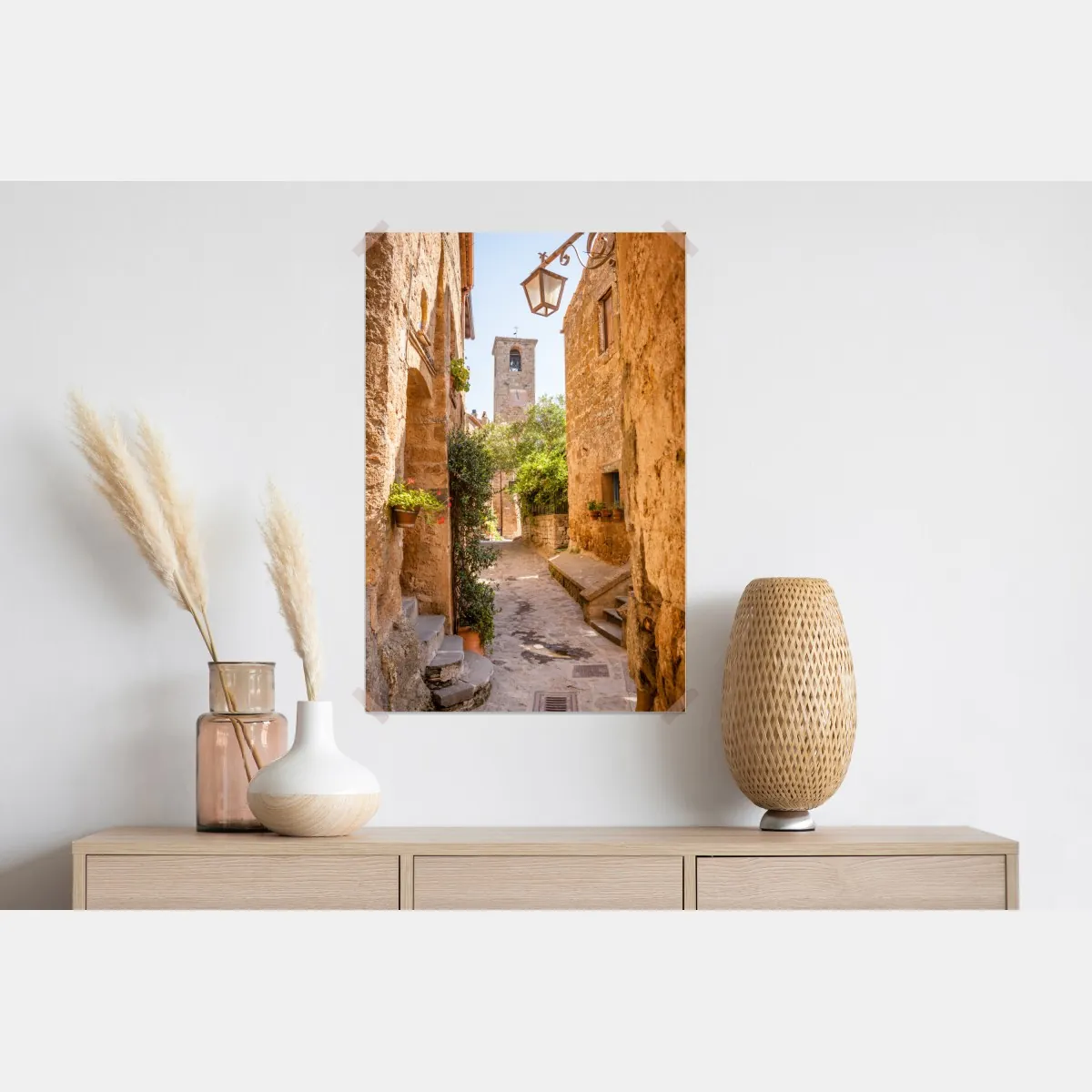 Plakat słoneczna uliczka w Civita di Bagnoregio – Wallissimo® Plakat słoneczna uliczka w Civita di Bagnoregio – Wallissimo®