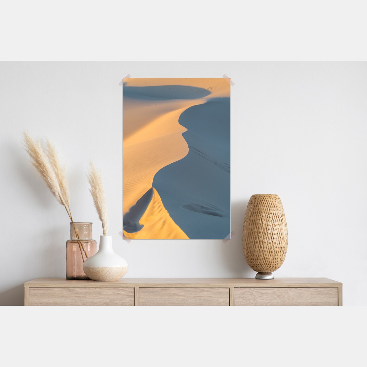 Plakat złote krzywizny wydm – Wallissimo® Plakat złote krzywizny wydm – Wallissimo®