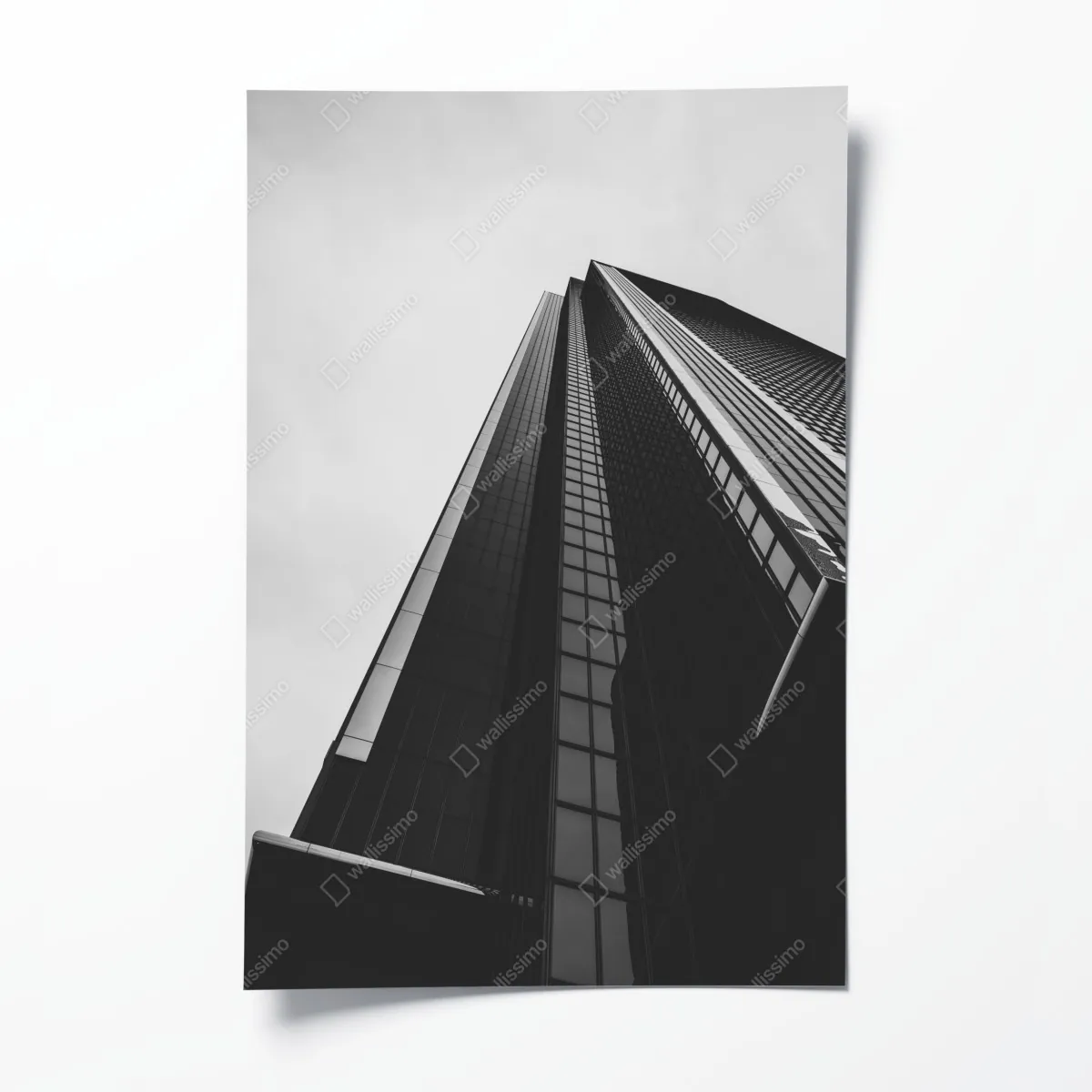 Plakat monochromatyczny wieżowiec w perspektywie – Wallissimo® Plakat monochromatyczny wieżowiec w perspektywie – Wallissimo®