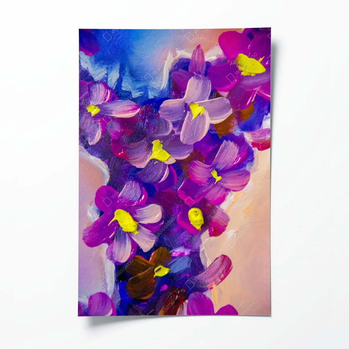 Plakat wibrujący fioletowy bukiet kwiatów – Wallissimo® Plakat wibrujący fioletowy bukiet kwiatów – Wallissimo®