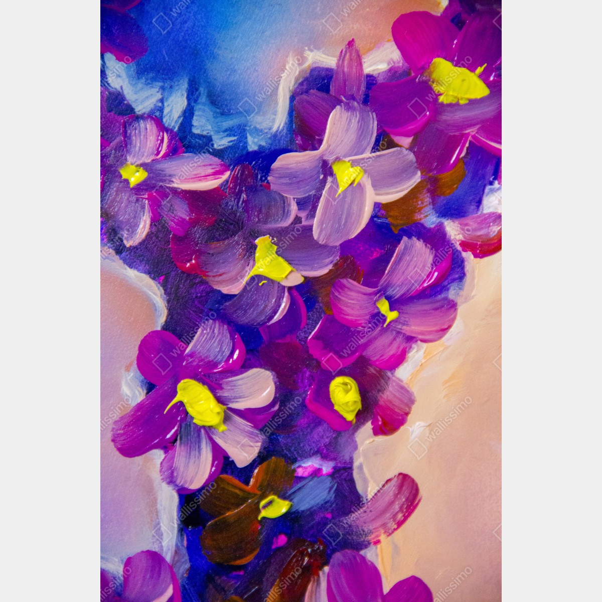 Plakat wibrujący fioletowy bukiet kwiatów – Wallissimo® Plakat wibrujący fioletowy bukiet kwiatów – Wallissimo®