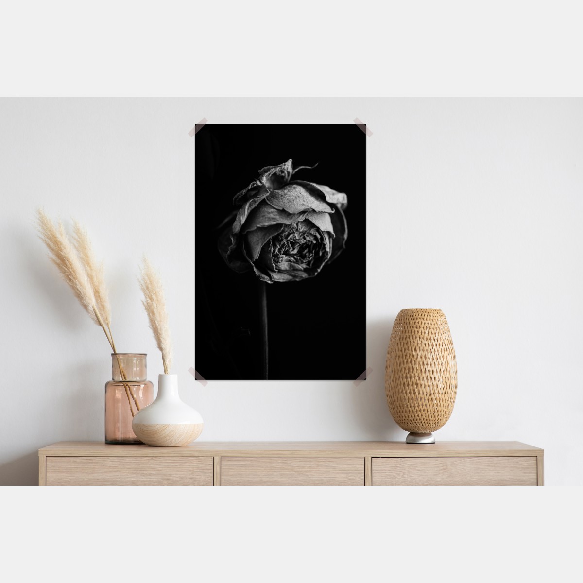 Plakat monochromatyczna suszona róża – Wallissimo® Plakat monochromatyczna suszona róża – Wallissimo®
