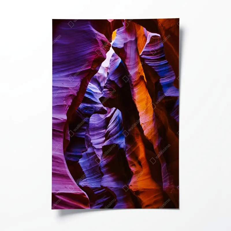 Plakat żywe formacje skalne w wąwozie