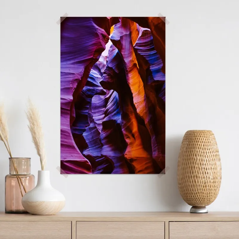 Plakat żywe formacje skalne w wąwozie – Wallissimo® Plakat żywe formacje skalne w wąwozie – Wallissimo®