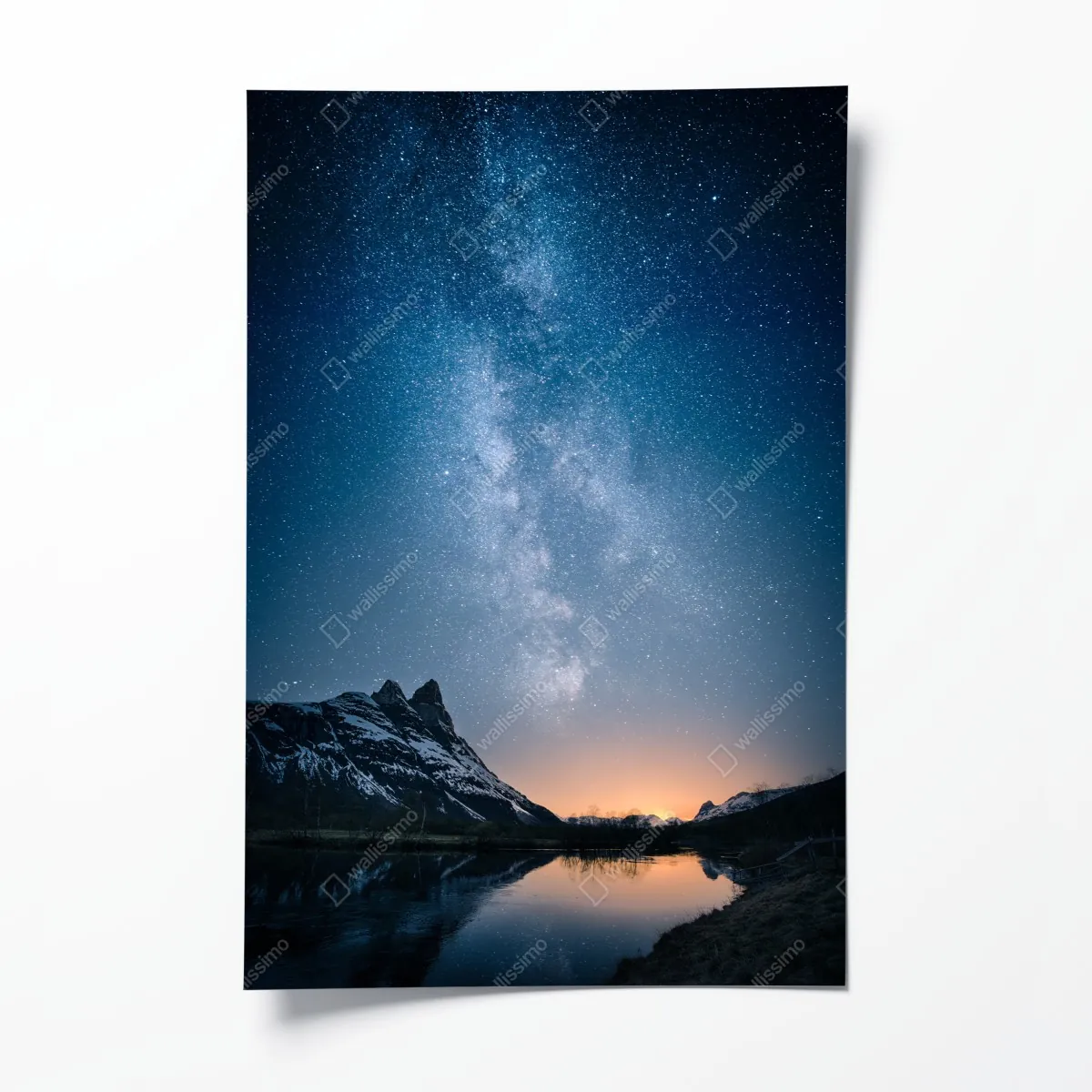 Plakat droga mleczna nad górskim odbiciem – Wallissimo® Plakat droga mleczna nad górskim odbiciem – Wallissimo®