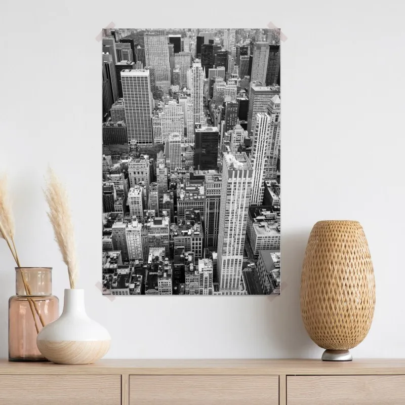 Plakat czarno-biała panorama miasta – Wallissimo® Plakat czarno-biała panorama miasta – Wallissimo®