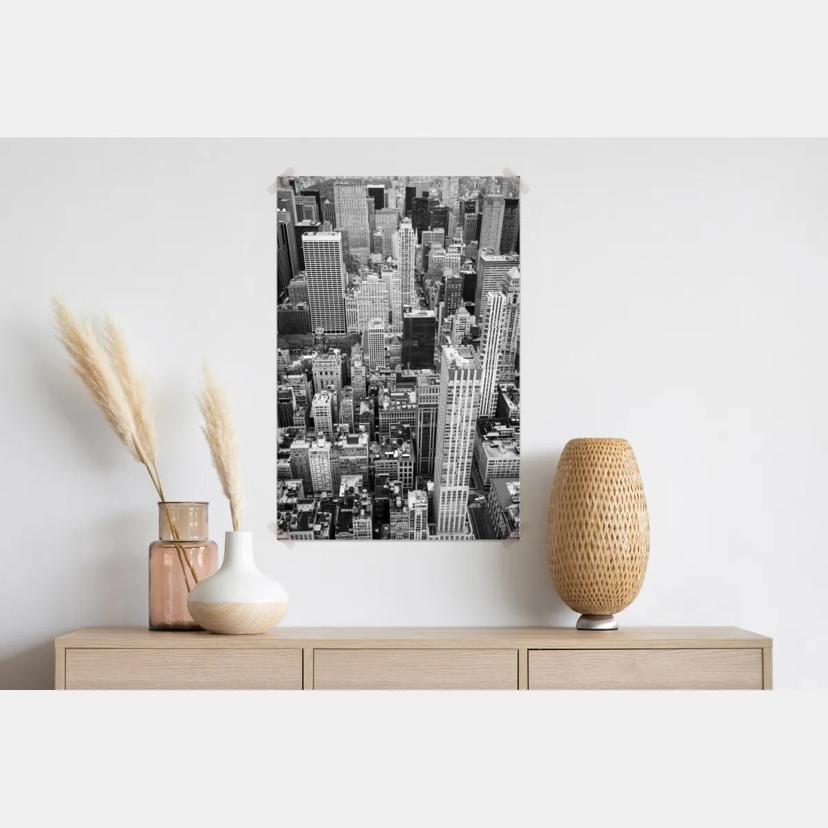 Plakat czarno-biała panorama miasta – Wallissimo® Plakat czarno-biała panorama miasta – Wallissimo®