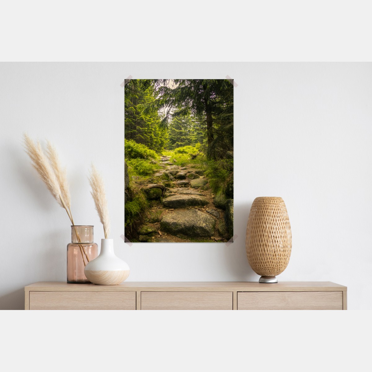 Plakat spokojna leśna ścieżka wśród sosen – Wallissimo® Plakat spokojna leśna ścieżka wśród sosen – Wallissimo®