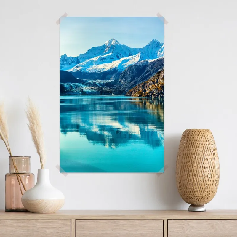 Plakat spokojne turkusowe jezioro górskie – Wallissimo® Plakat spokojne turkusowe jezioro górskie – Wallissimo®