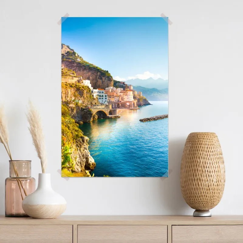 Plakat słoneczne wybrzeże Amalfi – Wallissimo® Plakat słoneczne wybrzeże Amalfi – Wallissimo®
