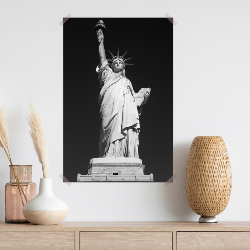Plakat Statua Wolności w monochromie – Wallissimo® Plakat Statua Wolności w monochromie – Wallissimo®