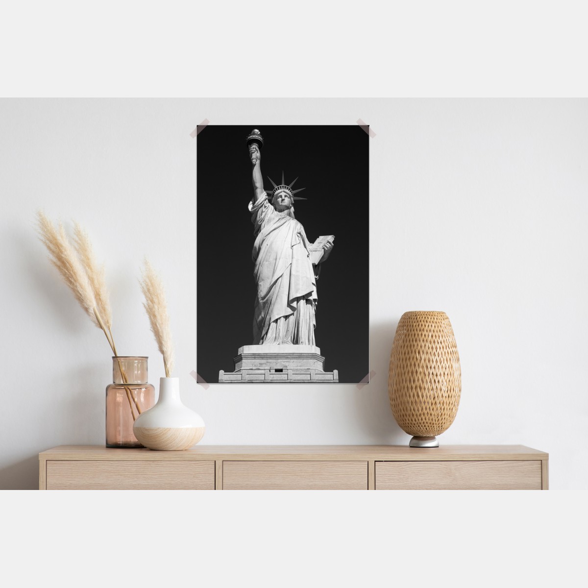Plakat Statua Wolności w monochromie – Wallissimo® Plakat Statua Wolności w monochromie – Wallissimo®