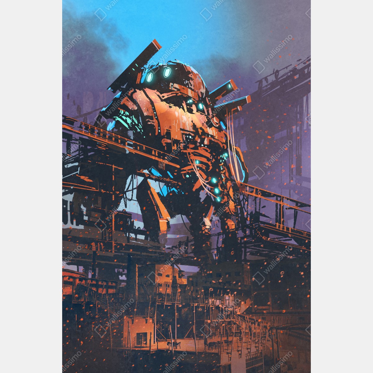 Plakat ogromny mech w opuszczonej fabryce – Wallissimo® Plakat ogromny mech w opuszczonej fabryce – Wallissimo®