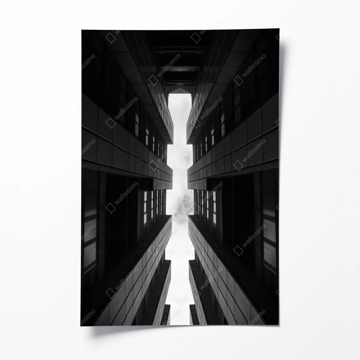 Plakat pionowa miejska symetria w monochromie – Wallissimo® Plakat pionowa miejska symetria w monochromie – Wallissimo®