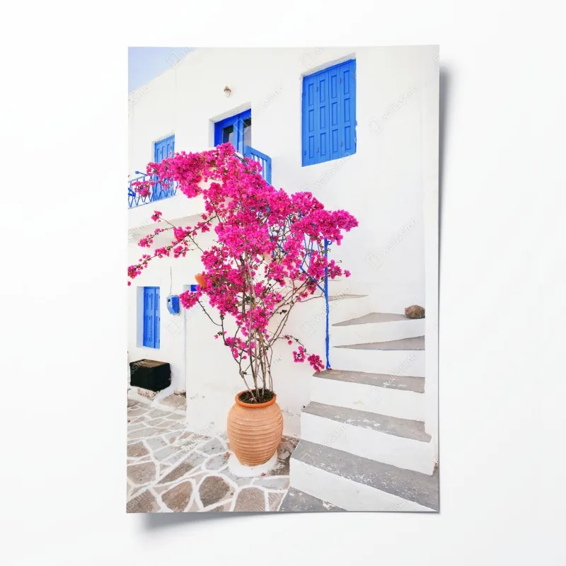 Plakat spokojne monochromatyczne jezioro z odbiciami – Wallissimo®