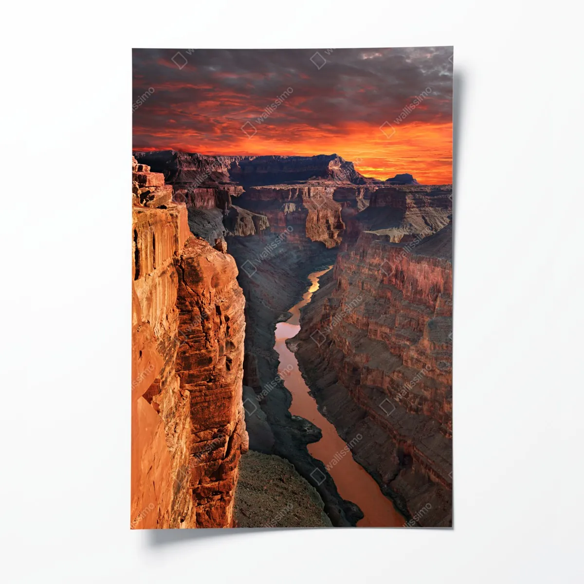 Plakat Wielki Kanion panorama zachodu słońca – Wallissimo® Plakat Wielki Kanion panorama zachodu słońca – Wallissimo®