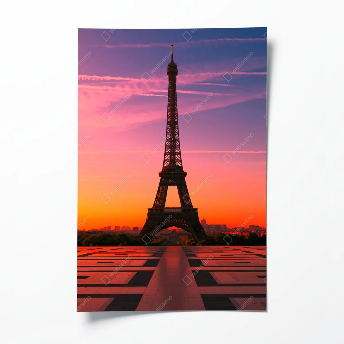 Plakat świt nad Wieżą Eiffla – Wallissimo® Plakat świt nad Wieżą Eiffla – Wallissimo®