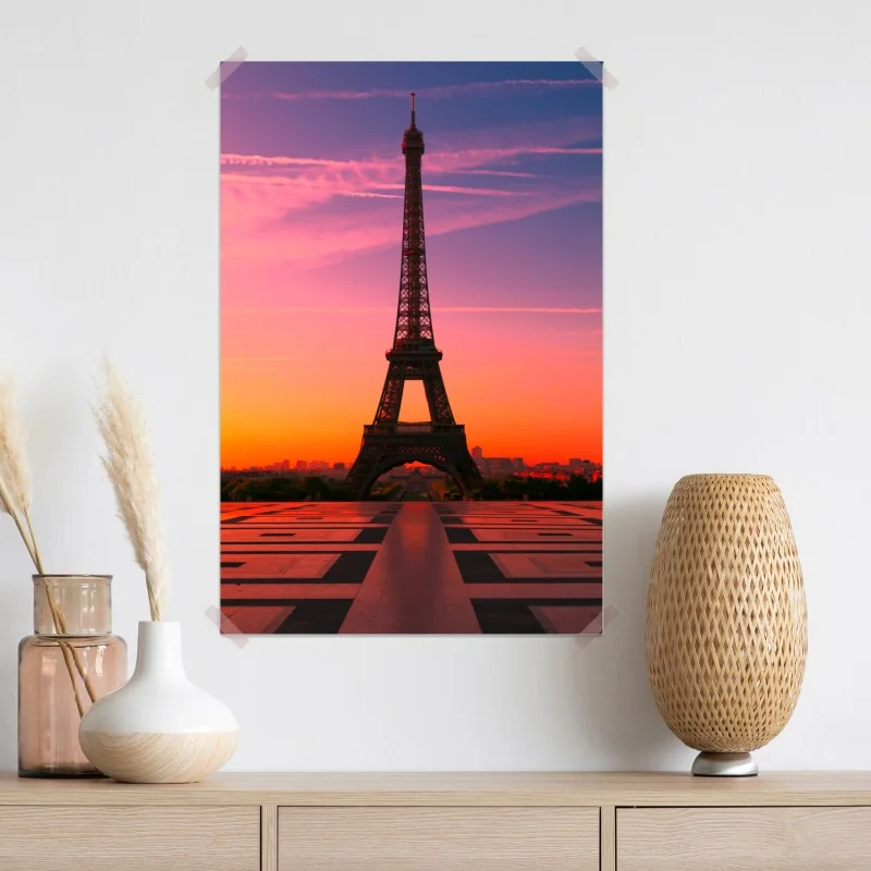 Plakat świt nad Wieżą Eiffla – Wallissimo® Plakat świt nad Wieżą Eiffla – Wallissimo®