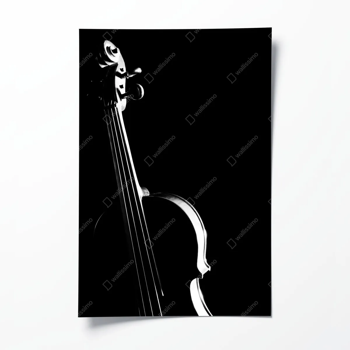 Plakat elegancka sylwetka skrzypiec na czarnym tle – Wallissimo® Plakat elegancka sylwetka skrzypiec na czarnym tle – Wallissimo®