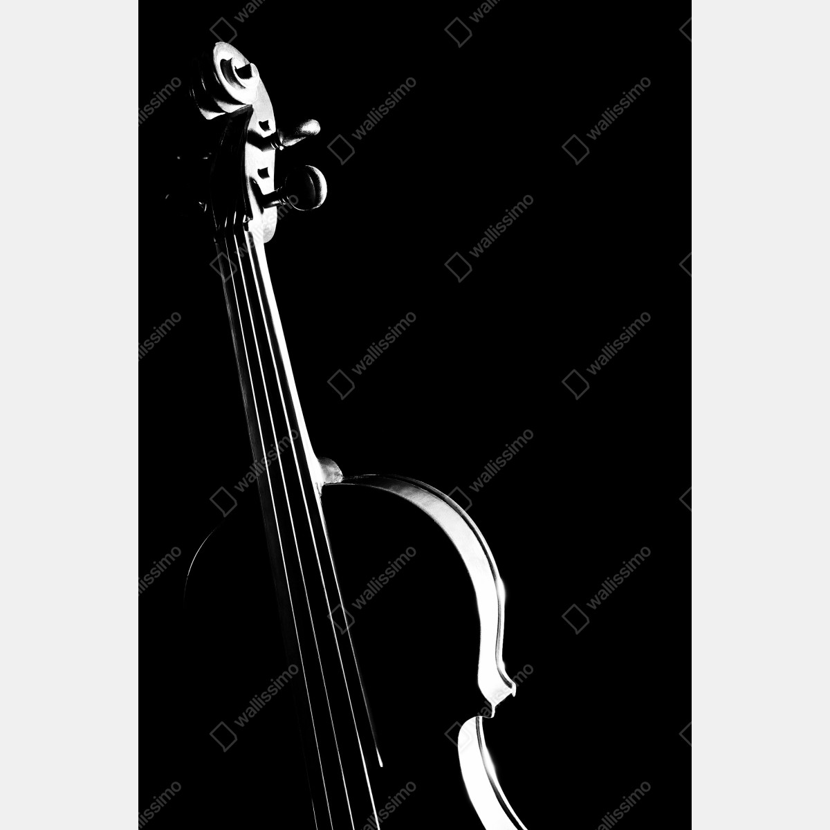 Plakat elegancka sylwetka skrzypiec na czarnym tle – Wallissimo® Plakat elegancka sylwetka skrzypiec na czarnym tle – Wallissimo®