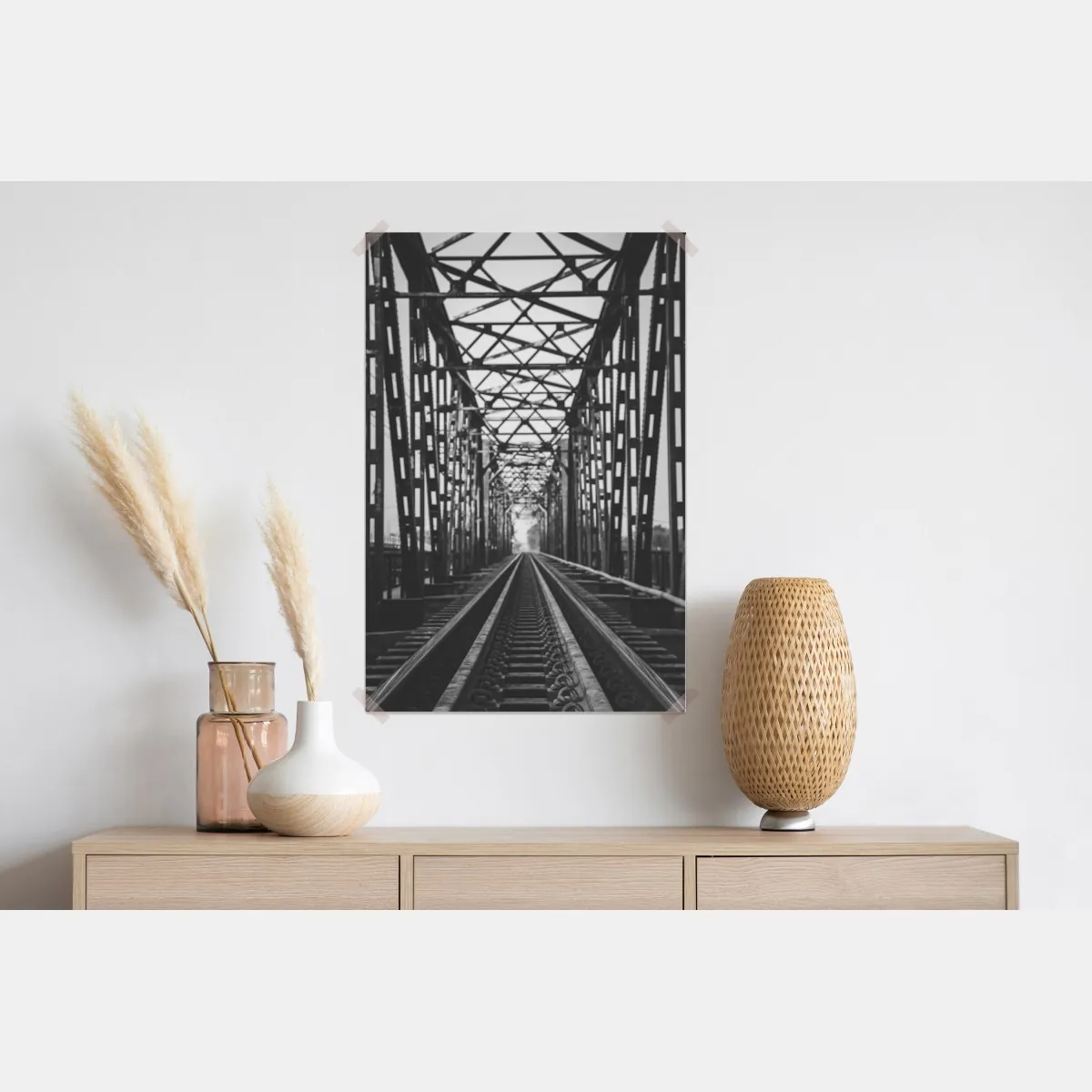 Plakat stary most kolejowy z perspektywy – Wallissimo® Plakat stary most kolejowy z perspektywy – Wallissimo®