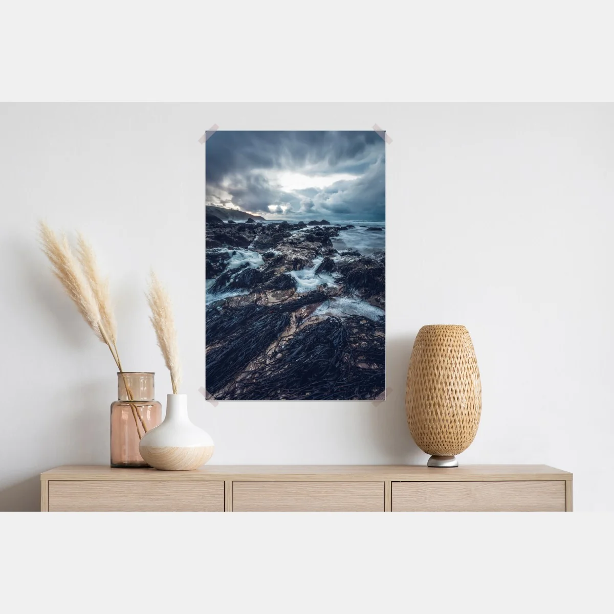 Plakat nastrojowe skaliste wybrzeże o zmierzchu – Wallissimo® Plakat nastrojowe skaliste wybrzeże o zmierzchu – Wallissimo®