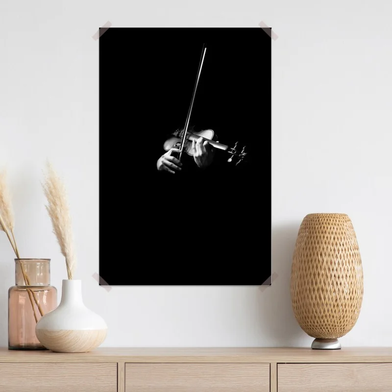 Plakat skrzypce w monochromie – Wallissimo® Plakat skrzypce w monochromie – Wallissimo®