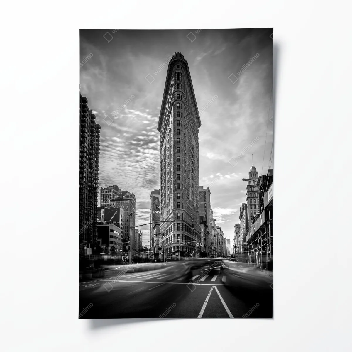 Plakat Flatiron, Nowy Jork — architektura w monochromie – Wallissimo® Plakat Flatiron, Nowy Jork — architektura w monochromie – Wallissimo®