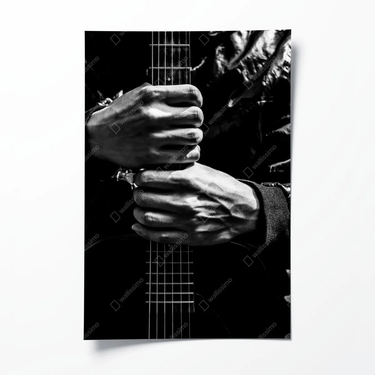 Plakat ręce na gryfie gitary – Wallissimo® Plakat ręce na gryfie gitary – Wallissimo®