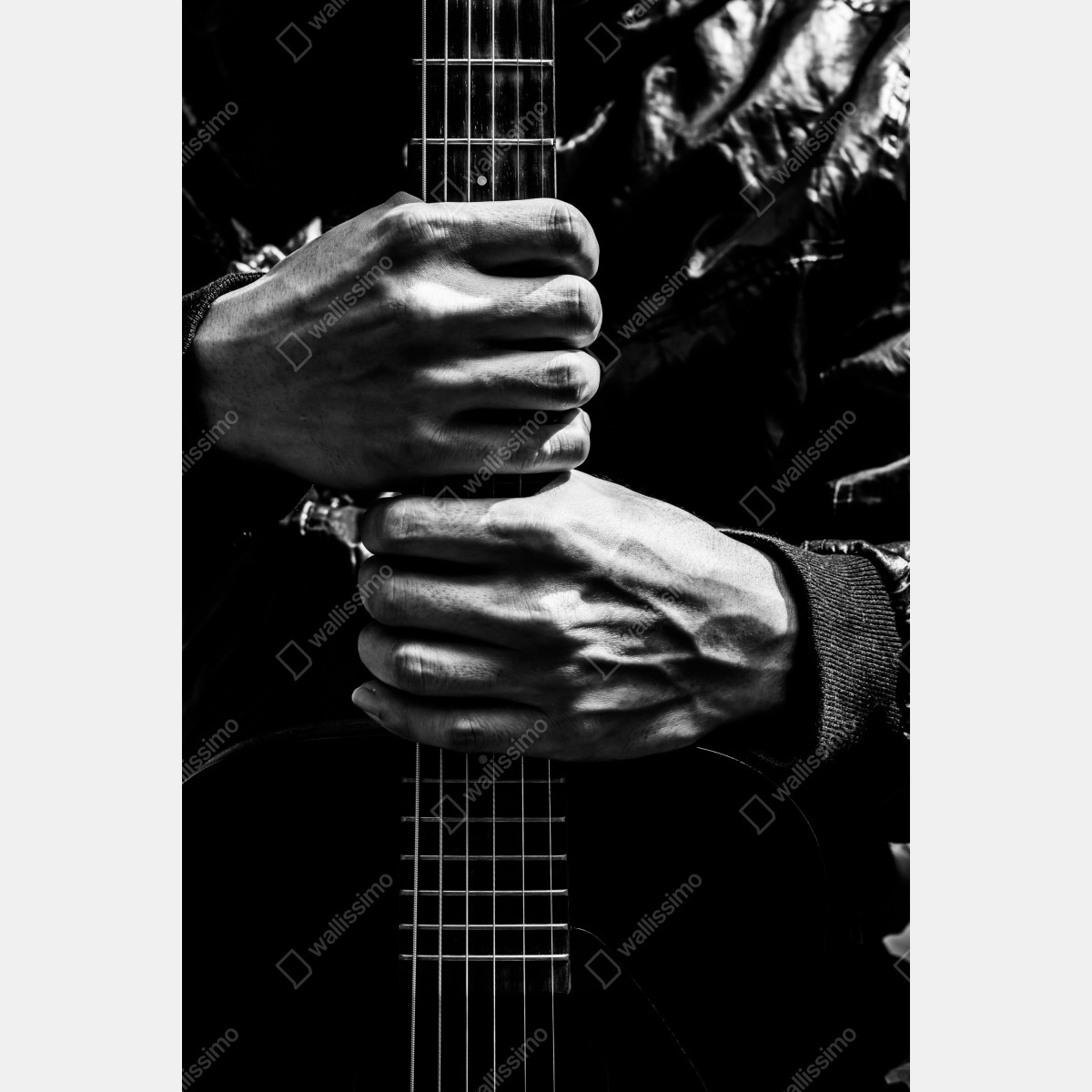 Plakat ręce na gryfie gitary – Wallissimo® Plakat ręce na gryfie gitary – Wallissimo®