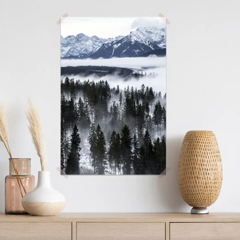 Plakat Tatry w zimowej mgle – Wallissimo® Plakat Tatry w zimowej mgle – Wallissimo®