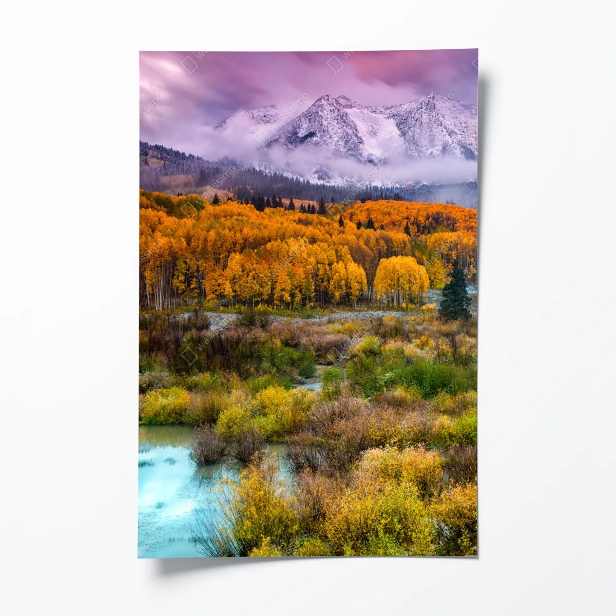 Plakat różowy wschód słońca nad East Beckwith Mountain – Wallissimo® Plakat różowy wschód słońca nad East Beckwith Mountain – Wallissimo®