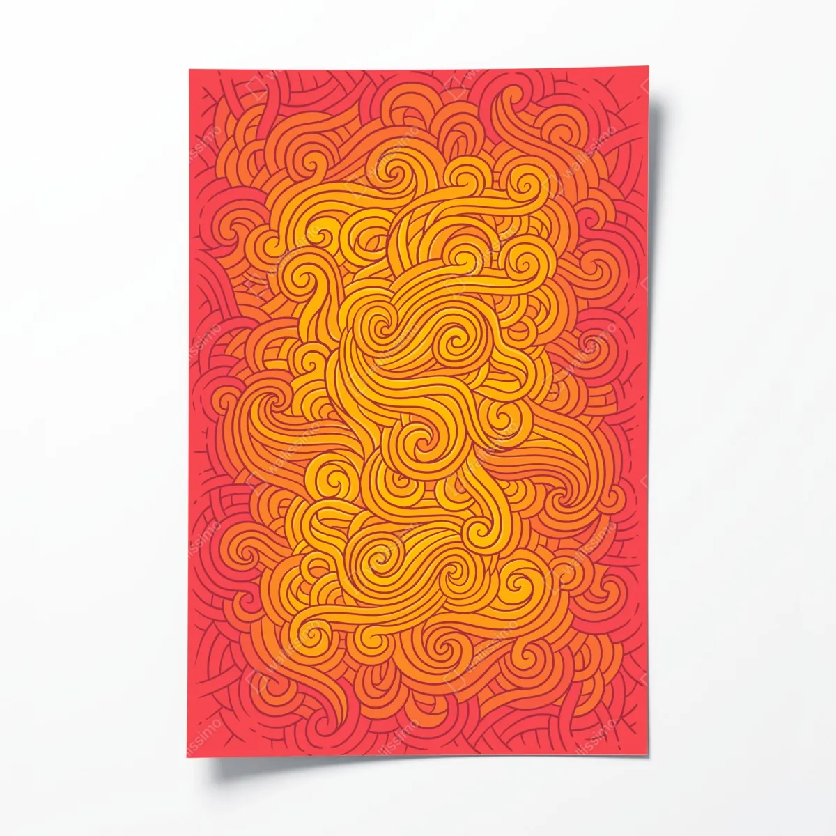 Plakat ciepły wirujący abstrakcyjny wzór – Wallissimo® Plakat ciepły wirujący abstrakcyjny wzór – Wallissimo®