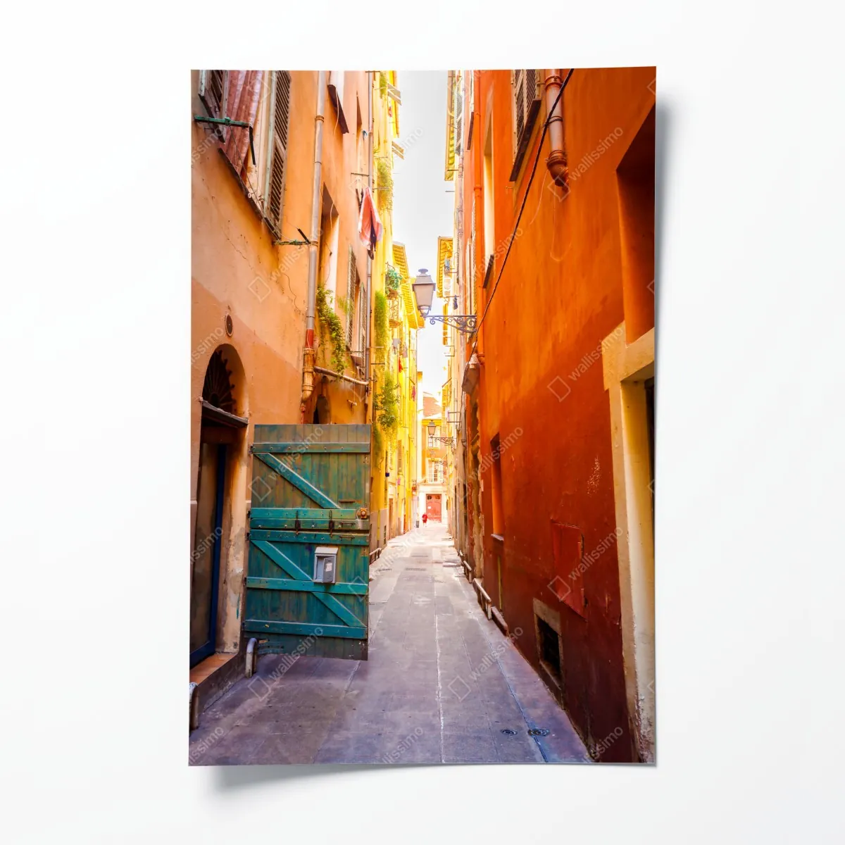 Plakat kolorowa uliczka w stylu śródziemnomorskim – Wallissimo® Plakat kolorowa uliczka w stylu śródziemnomorskim – Wallissimo®