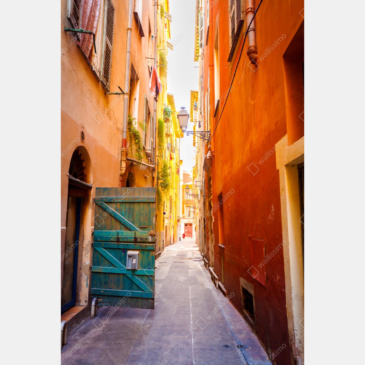 Plakat kolorowa uliczka w stylu śródziemnomorskim – Wallissimo® Plakat kolorowa uliczka w stylu śródziemnomorskim – Wallissimo®