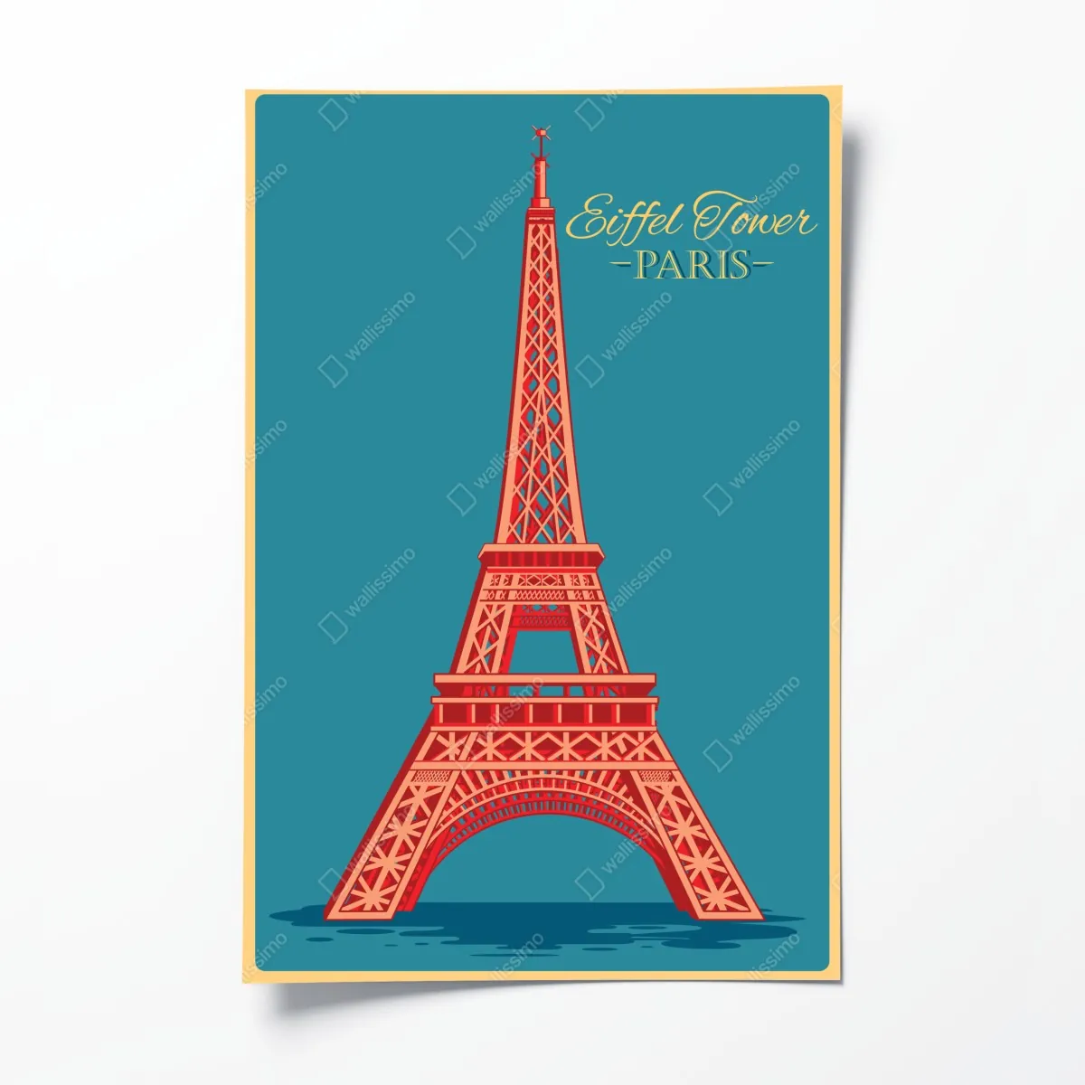 Plakat vintage Wieża Eiffla grafika — Paryż – Wallissimo® Plakat vintage Wieża Eiffla grafika — Paryż – Wallissimo®