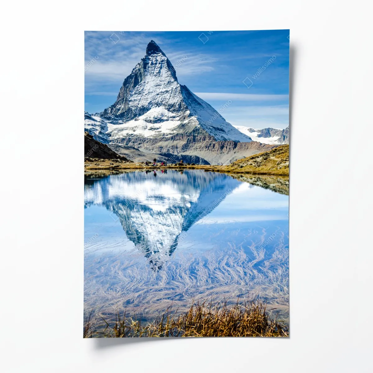 Plakat majestatyczny Matterhorn odbity w alpejskim jeziorze – Wallissimo® Plakat majestatyczny Matterhorn odbity w alpejskim jeziorze – Wallissimo®