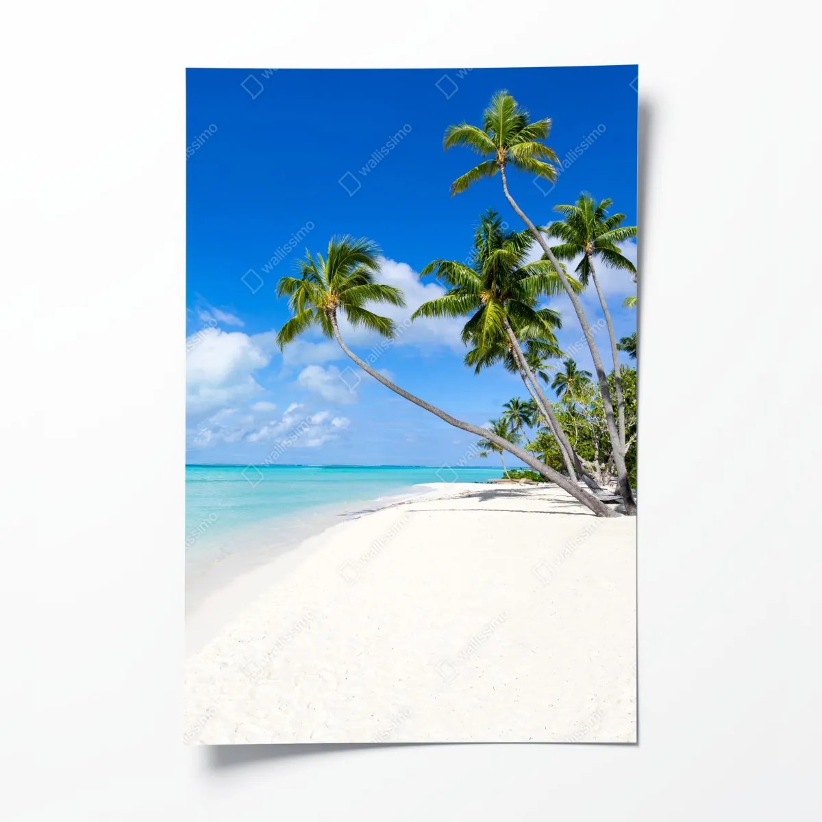 Plakat tropikalna plaża z palmami – Wallissimo® Plakat tropikalna plaża z palmami – Wallissimo®