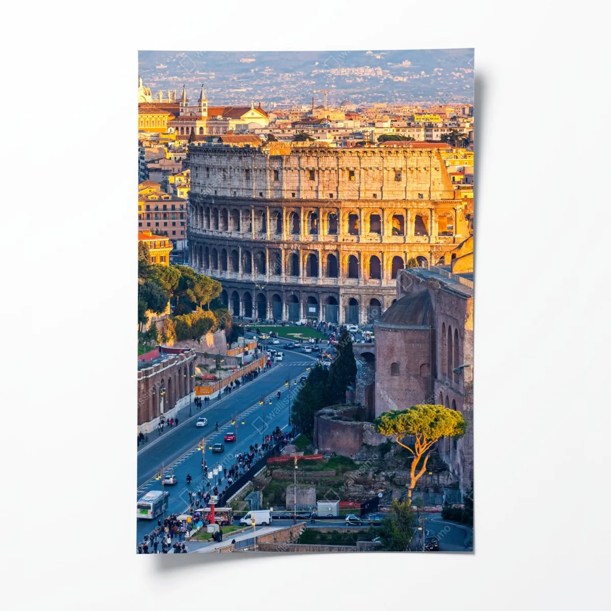 Plakat złote koloseum o zachodzie słońca, Rzym – Wallissimo® Plakat złote koloseum o zachodzie słońca, Rzym – Wallissimo®