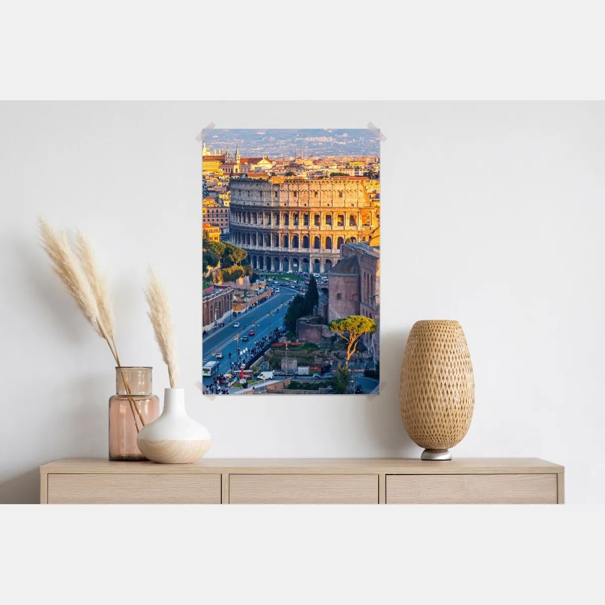 Plakat złote koloseum o zachodzie słońca, Rzym – Wallissimo® Plakat złote koloseum o zachodzie słońca, Rzym – Wallissimo®