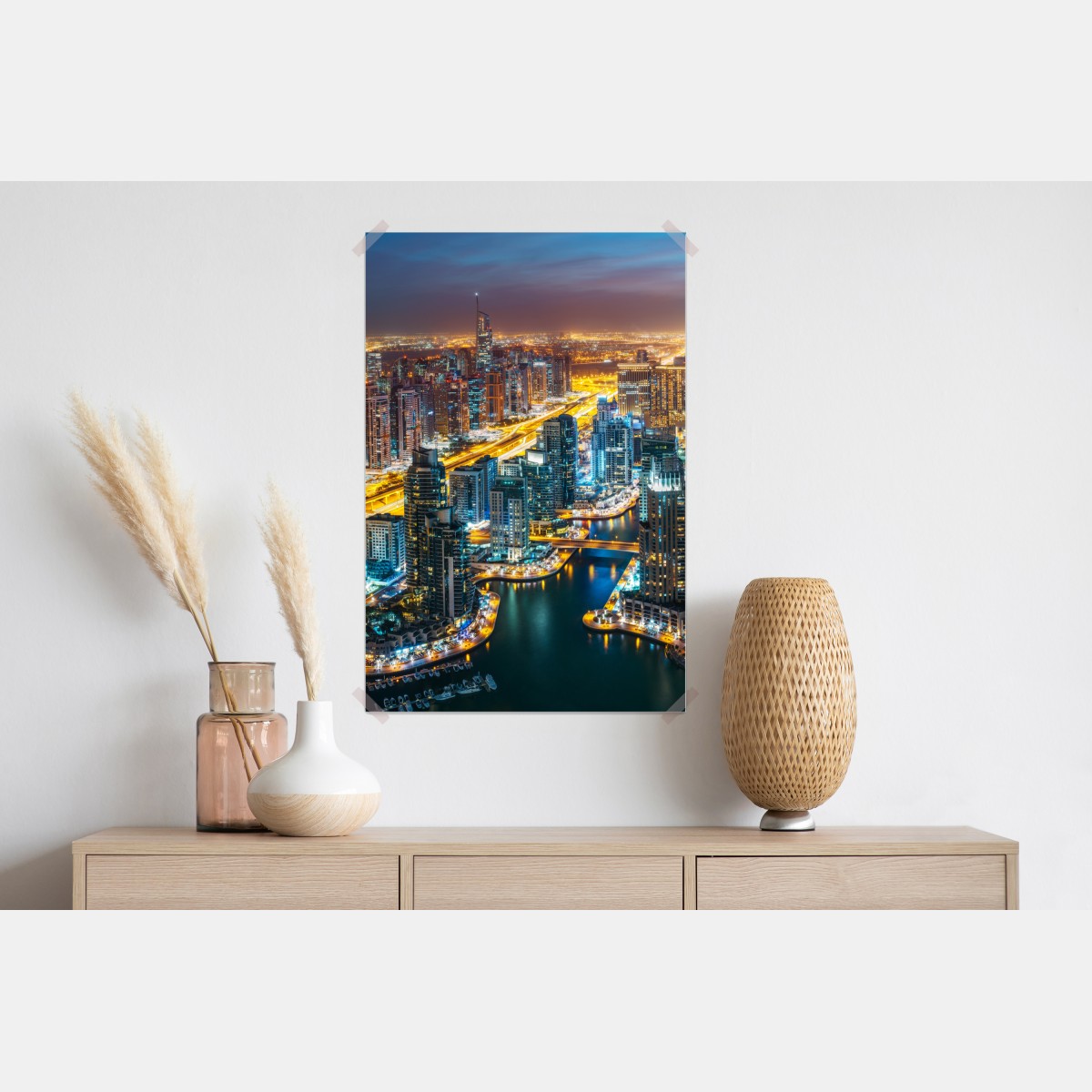 Plakat nocna panorama Dubai Marina – Wallissimo® Plakat nocna panorama Dubai Marina – Wallissimo®