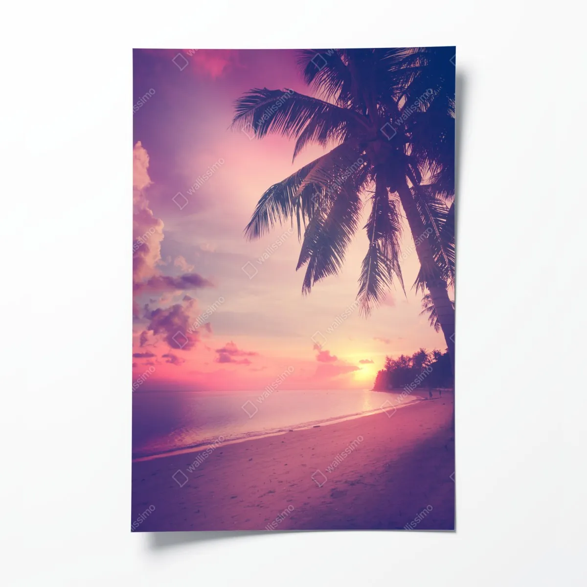 Plakat tropikalny zachód słońca na plaży – Wallissimo® Plakat tropikalny zachód słońca na plaży – Wallissimo®